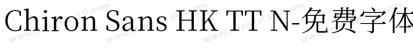 Chiron Sans HK TT N字体转换
